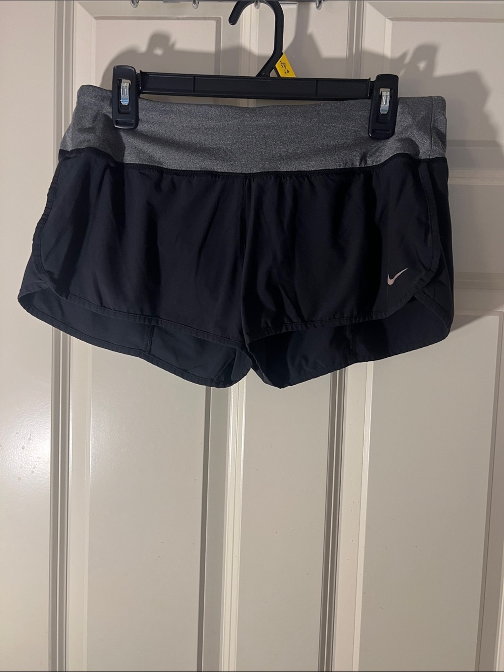 Nike Women's Black Shorts with Gray Waistband